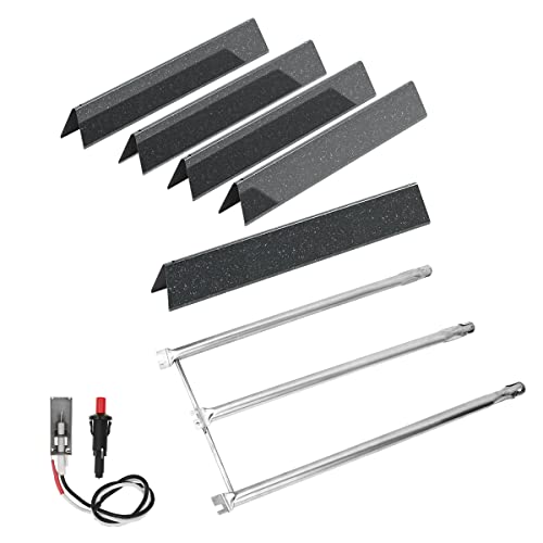 Image of Porcelain Flavorizer Bars & Burner Kit for Weber Genesis /Spirit Grills | Fits Weber Spirit 300 /700 /900 & Genesis Silver /Gold B /C, E310 with Side Mounted Control. Rust-Resistant, Easy Install.