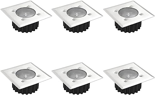 Spot de sol solaire 6xSquare pour baliser une allée sombre sans travaux