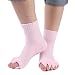 Flesser Yoga Sports GYM Five Toe Separator Socks Alignment Pain Health Massage Socks (Pink), 28x8cm