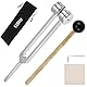 QWORK® 128Hz Stimmgabel aus Aluminiumlegierung mit Silikonhammer und Tasche - Rostbeständig und Ergonomisch für Klangheilung und Meditation