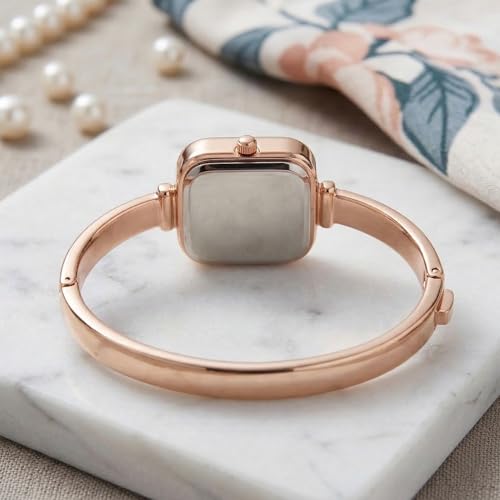 Image of WISEWALKER Women's Bangle Bracelet Watch Silver Dial Elegant Style Anlalog Ladies Wrist Watch