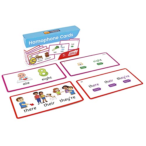 Junior Learning Homophone Flashcards, The Science Of Reading Supplementary Resource, Decodable, For Classroom Or Home School Use, For Ages 6+, Grade 1 #TOP1
