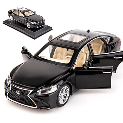 Modelo de auto Lexus LS500h a escala 1:32 negro miniatura 1