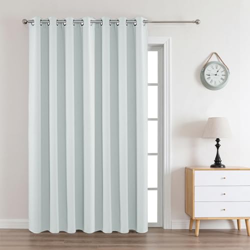 Image of Joydeco White Curtains 108 Inches Long 1 Panel, Thermal Insulated Long Curtains& Drapes 1 Piece, Room Darkening Grommet Drapes for Living Room Bedroom Window (W70 x L108 Inch, Greyish White)