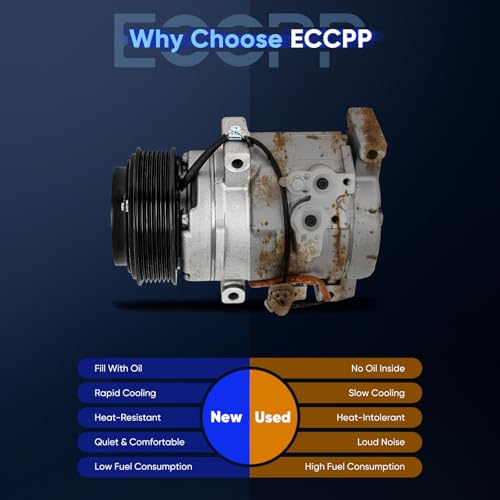 Image of ECCPP A /C Compressor with Clutch Fit for Toyota 4Runner 4.0L 2003-2009 | Fit for Toyota FJ Cruiser 4.0L 2007-2009 Fast Cooling AC Compressor