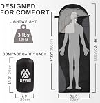 Elevon Sleeping Bag for Adults Teens Kids Cold Warm Weather, Portable Waterproof & Lightweight, Compact with Compression Sack, for 3-4 Seasons Camping, Backpacking, Hiking, Travel, Indoors Outdoors