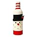 Générique Creative Tricot Vieil Homme Bonhomme De Neige Vin Ensemble D'atmosphère Verre Doseur Ml Huile (red2, One Size)