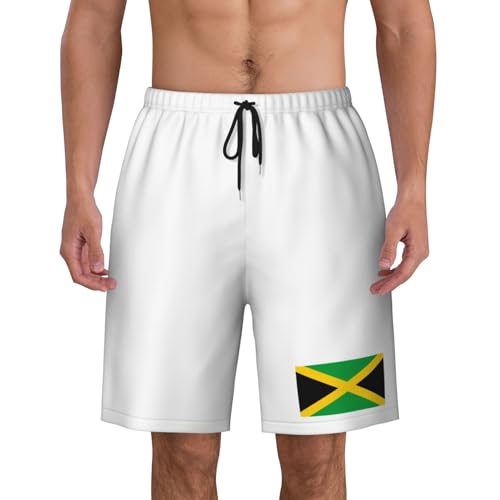 Flag of Jamaica Mens Swim Trunks Quick Dry Board Shorts 7" - Hawaii Beach Swimwear3