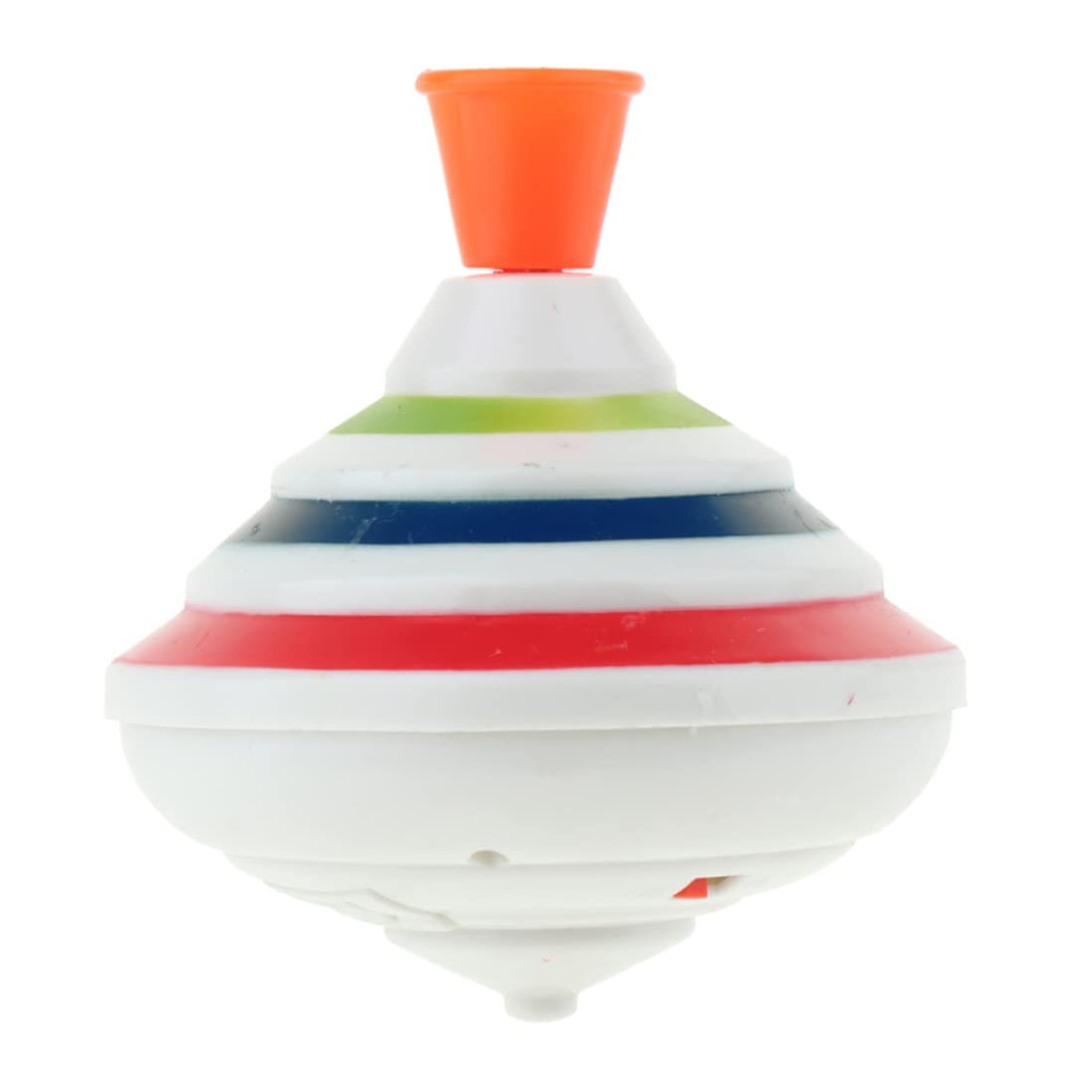 Push Down Spinning Top Toy with Colorful Light and Music Peg-top Hand Spinning Toy Gift for Kids with Button Cell Flashing Spinner Peg- Hand