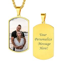 Gold Plated-Dog Tag-Picture+Text