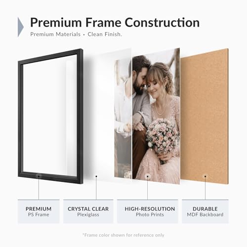 Image of Custom Personalized Photo Collage Framed Wall Art Painting Frames Set | Family Picture Frame Wall Decor Artwork for Living Room Bedroom | A3 + A4 Frame Combo Gallery Style | Personalized Home Decor Gift