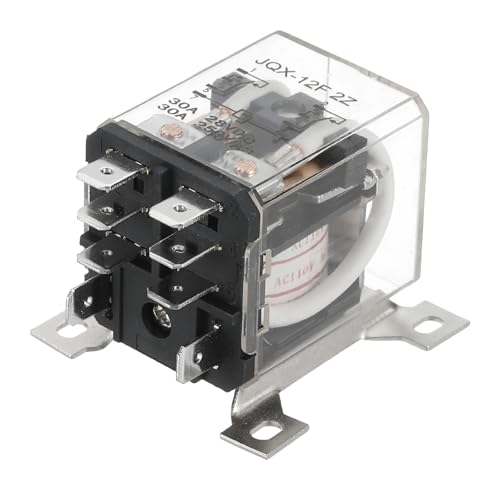 PATIKIL AC110V 30A Electromagnetic Relay, High Power Relay DPDT 2NO 2NC 8 Terminals Din Rail Mounting