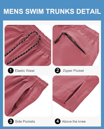 Milin Naco Mens Swim Trunks 7 inch Mens Bathing Suit Quick Dry Swimming Trunks for Men with Pockets no Liner4