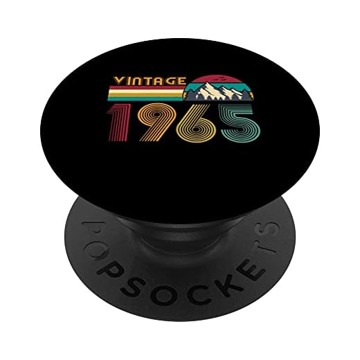 Regalo de cumpleaños 58 años para hombres y mujeres, retro, vintage, 1965 PopSockets PopGrip Intercambiable