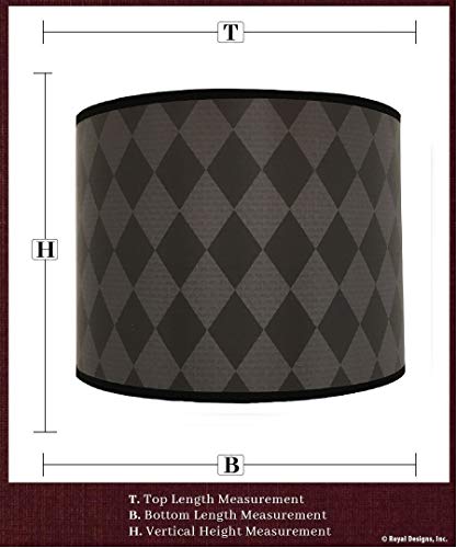 Image of Royal Designs, Inc. Trendy Decorative Handmade Drum Shade, Made in USA, 10in, HBC-8031-10, Black Diamonds