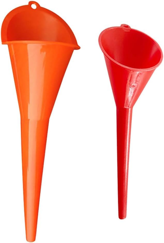 Convenient Multi-Use Funnel for Any Fluid Transfer, Universal Plastic Funnel for Automotive Oils and Lubricants 2pcs