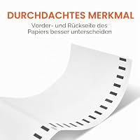 MUNBYN Versandaufkleber selbstklebend 4×6 DHL Etiketten 220 Stück Thermoetiketten BPA-freie Thermopapier für DHL UPS DPD, Kompatibel mit MUNBYN Nelko Phomemo Etikettendrucker, Weiß – Ansicht 3