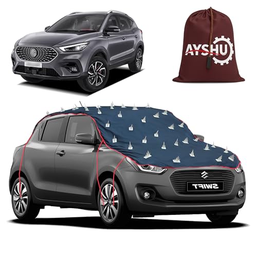 Image of AYSHU Water-Resistant Spike Car Cover for MG Astor - Protects from Dogs, Monkeys, Dust, Sunlight & UV - Full Roof Universal Fit