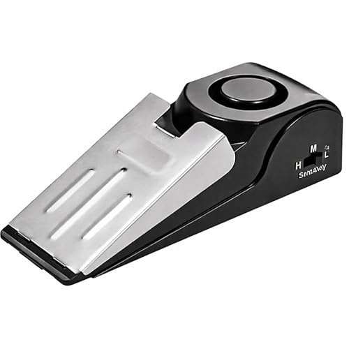 Door Stopper Alarm with 120dB Siren | Portable Door Wedge ...