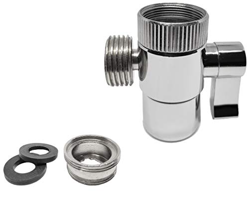 AVAbay Polished Chrome Faucet Diverter Valve-Handheld Handshower Bidet Shattaf Hot/Cold Bathroom Sink Adapter-Hose
