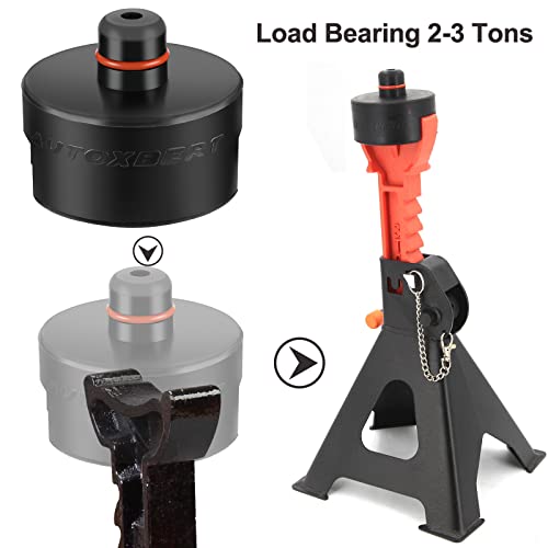 Image of Dual-use Rubber Jack Pad Stand Adapter Fits Car Axle Jack Stands Floor Jack for Tesla Model 3 S X Y Rubber Battery Chassis Protection Lifting Support Pucks (Pack of 2)