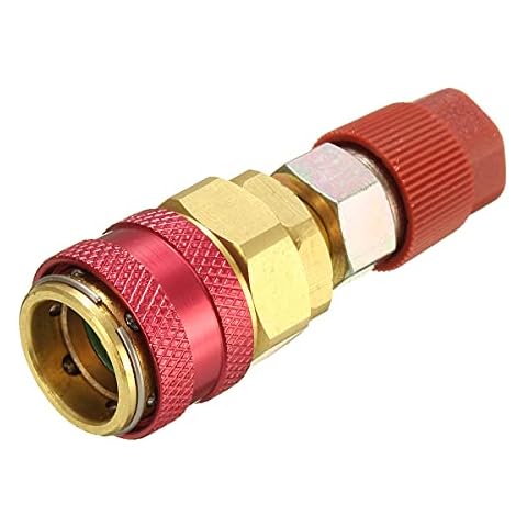 YONGYAO R134A Car Air Conditioner Low/High Quick Coupler Extension Adapter For Ford For BMW For Audi-Red Cover