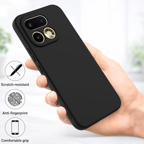 Image of Back Cover Compatible with Realme 16 Pro Plus 5G | Full Camera Protection | Premium Liquid Silicon Case | Flexible Bumper Case for Realme 16 Pro Plus 5G (Black)