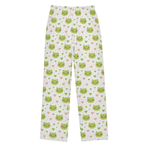 Frog and Love Boys Long Pants Soft Trousers Elastic Waist Kids Lounge Bottoms with Pockets S-XL