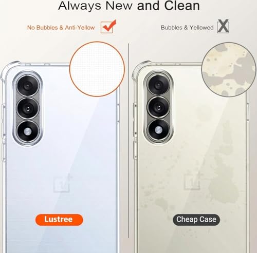 Image of Fashionury 3D Raised Transparent Crystal Clear Back Cover for OnePlus Nord 5 | Shockproof Design | Anti-Slip Grip | Camera Protection | 360 Degree Protection Mobile Case