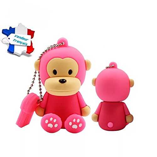 Cle Usb Scimmia rosa, capacità 8 GB, rapido 2 a 3