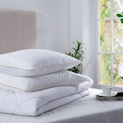 Image of maspar Clemmy Soft Silk Feel Fibre Pillow, White, 50X75 CM