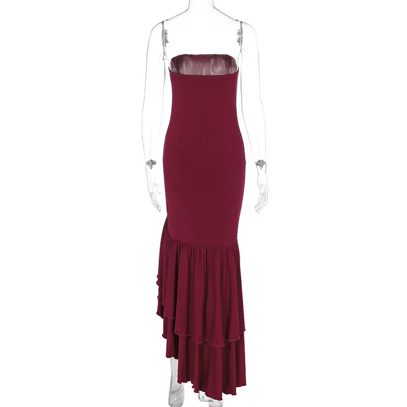 Image of AIBEARTY Women's Off Shoulder High Split Formal Maxi Dress