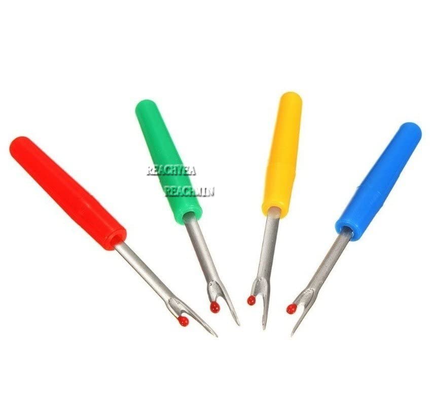 4pcs X Plastic Handle Seam Stitch Ripper Unpicker Thread Cutter Sewing Tool - (Color: Random)
