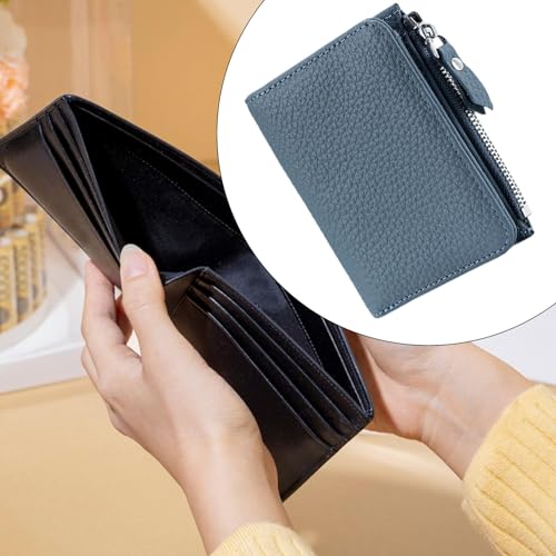 Women's Wallet, Short Wallet, Pocket Wallet for Dating, Lady Street, Blue3