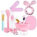 13 en 1 Outil de masque de bricolage Soins du visage Sets kit d'outils de masque facial bricolage Serre-tête Elastique Silicone Brosse Spatula Gauges Puff pour Masque Boue Masque Visage Crème ou DIY