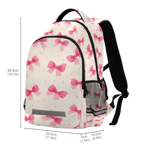 Pink Bow Polka Dots Pattern Backpacks for Kids School Bag Student Backpack Bookbag For Boys Girls Casual Bag3