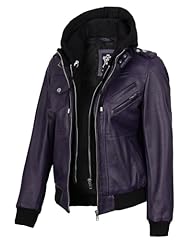 Edinburgh Purple Leather Jacket Women
