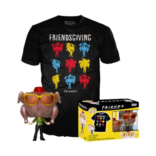 Funko Pop! & Tee: Friends, Monica With Turkey With Turkey, Large, (L), T-Shirt, Clothes With Collectable Vinyl Figure