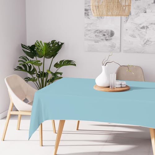 Soleil d'ocre, Nappe Anti-tâches Rectangle 140X200 cm Alix Bleu Glacier