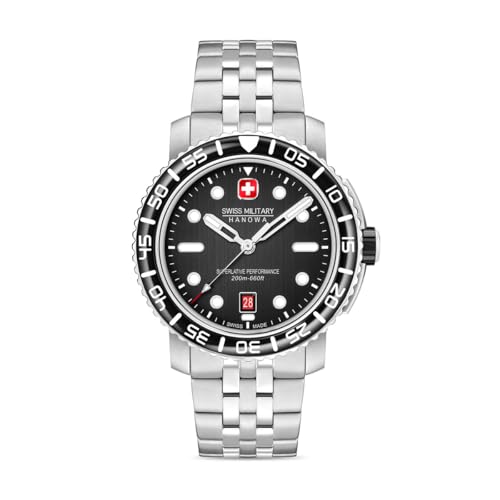 Image of Swiss Military HANOWA Black Marlin Black Round DIAL Analog Watch for Men SMWGH0001702
