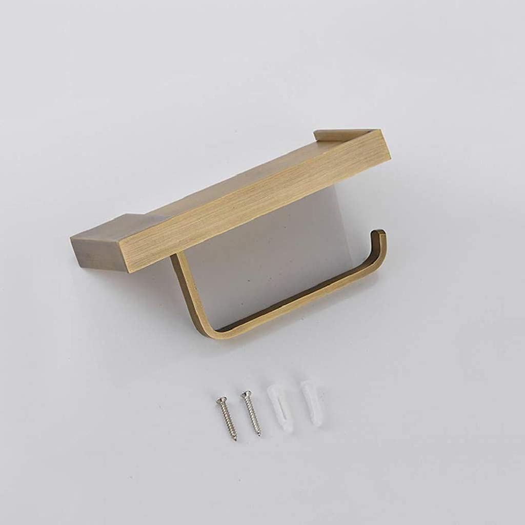 Metallo Carta igienica Holder-Supporto di Carta igienica, Bagno di Decoro in Acciaio Inox Carta Moderna Supporto del tovagliolo Inoltre Cellulare Parete attrezzata(Schwarz)