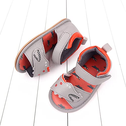 Baby Girl Sandals Toddler Comfort Open Toe Dinosaur Outdoor Casual Beach Shoes With Flower Flats Shoes3