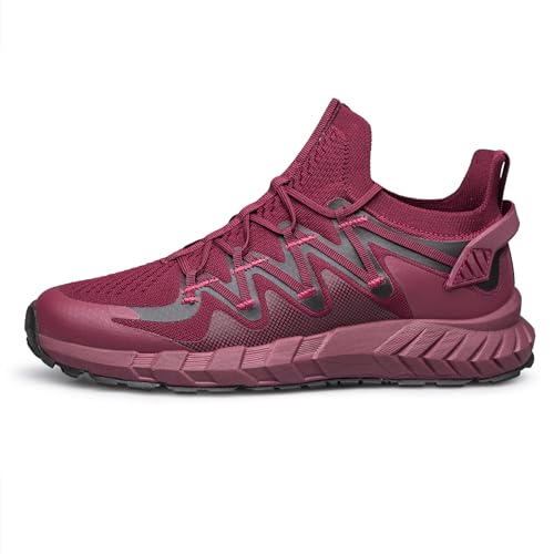 SILLENORTH Women's Road Running Shoes Lace Up Comfy Athletic Fashion Sneakers Non-Slip Walking Jogging Shoes4