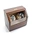 Heiden Double Watch Winder in Walnut - Automatic Watch Window for 2 Watches - Japanese Motor - Zero Magenetization - Use Batteries or Adapter Dual Watch Winder for Automatic Watches for Rolex