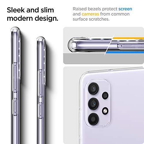 Image of Spigen Liquid Crystal | Samsung Galaxy A32 Case [Transparent] [Flexible] Galaxy A32 Back Cover | TPU - Crystal Clear