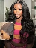 UNICE Pre Everything Glueless Frontal Wig Body Wave 13x6 Lace Front Wigs Human Hair Pre Plucked Pre Cut Bleached Bye Bye Knots Put on and Go human hair Wig 150% Density 20 inch