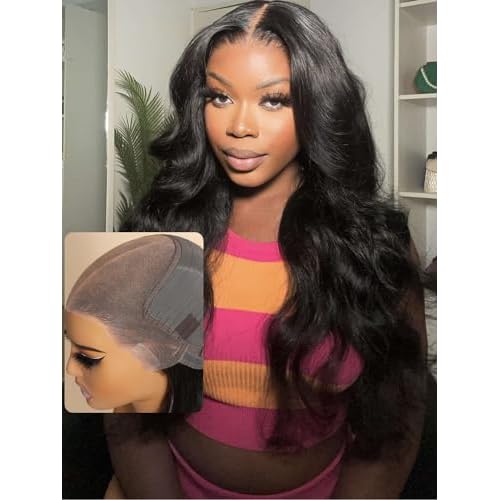UNICE Pre Everything Glueless Frontal Wig Body Wave 13x6 Lace Front Wigs Human Hair Pre Plucked Pre Cut Bleached Bye Bye Knots Put on and Go human hair Wig 150% Density 20 inch 20 Inch 13x6