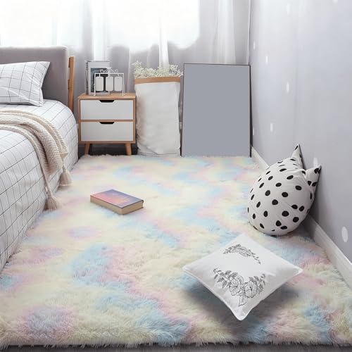 �k�� ���O�}�b�g 100 x 140 cm �h�_�j����~�ߕt�R�ۖh�L�ӂ�ӂ퍂���x�V���M�[���O���O�~���g�[�z�b�g�J�[�y�Ή�, �}���`�J���[