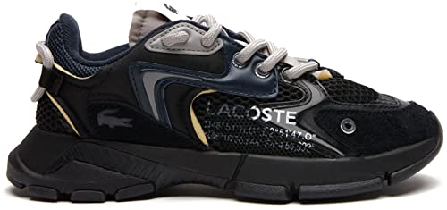 Lacoste Women's L003 Neo Two-Tone Textile Trainers, Black/Navy, 5