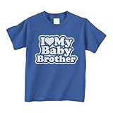 Threadrock Little Boys' I Love My Baby Brother Toddler T-Shirt 4T Royal Blue